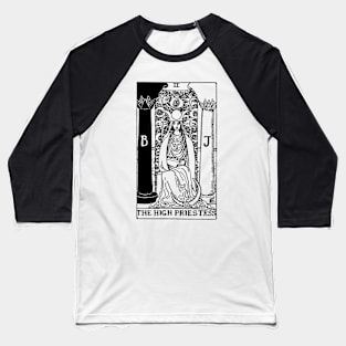 The High Preistess Tarot in black Baseball T-Shirt